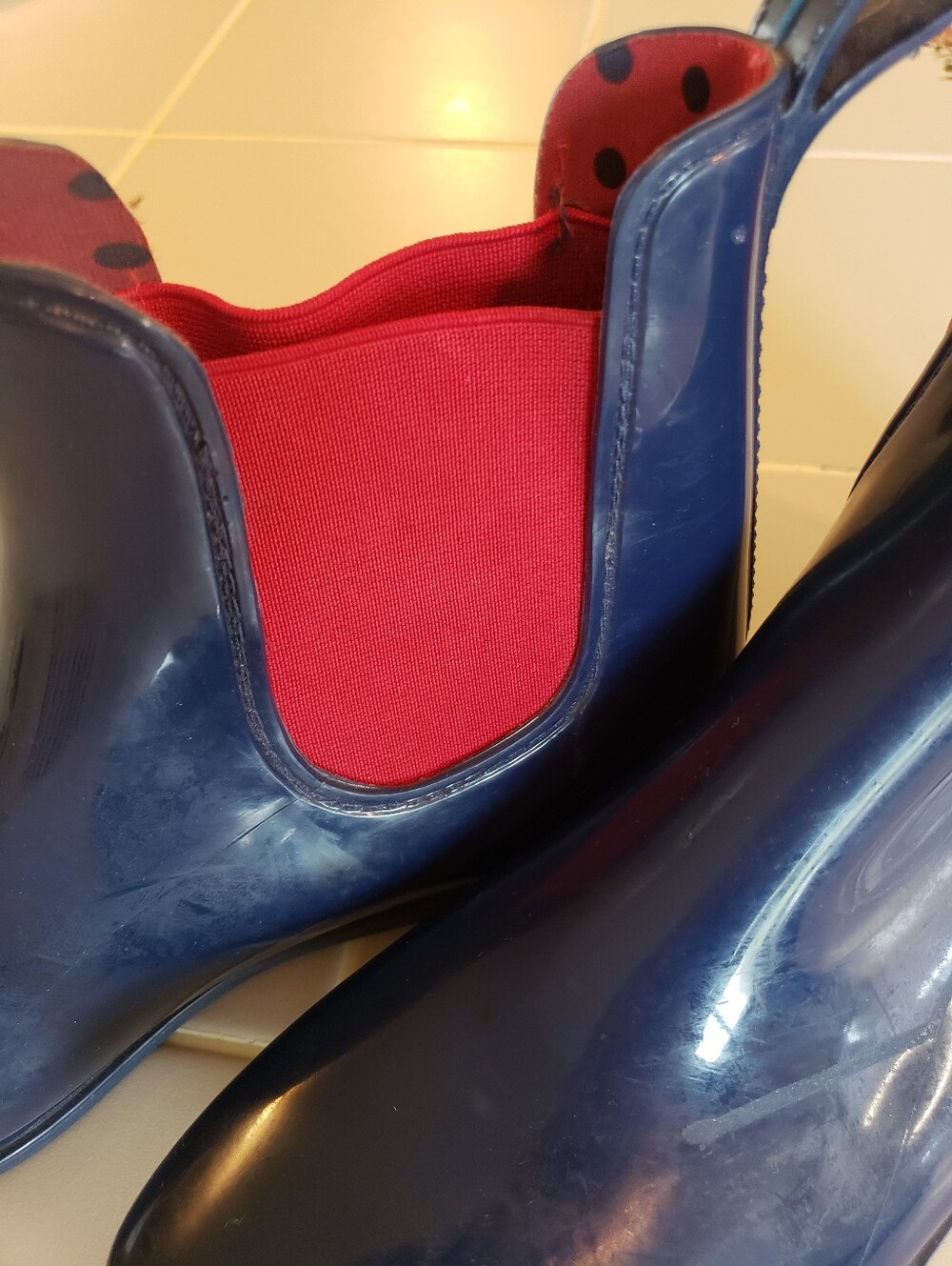 Lauren Ralph Lauren Rain Water Boots Women Size 10 Red/blue - Picture 3 of 5